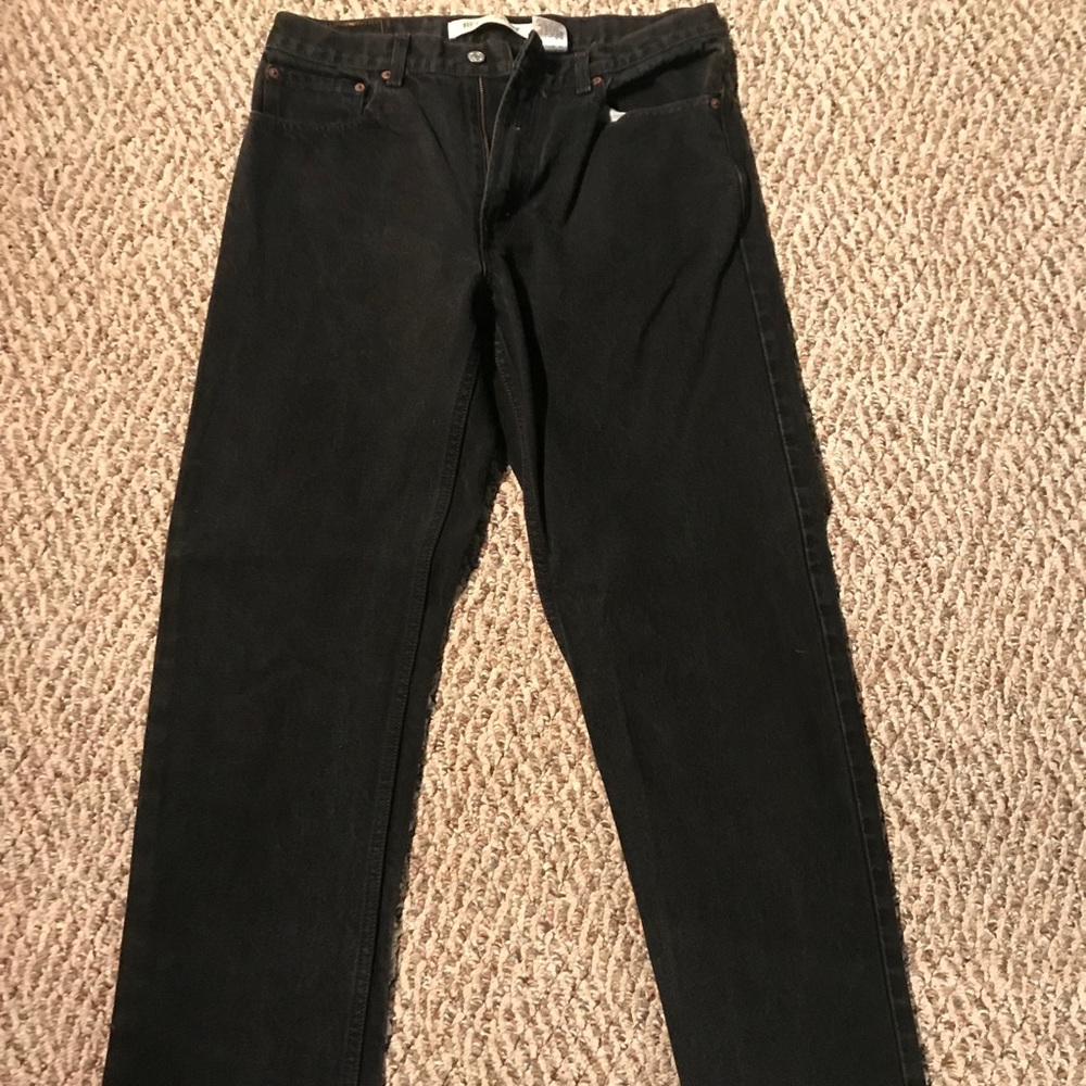 Men Levi Regular Fit Black Jeans